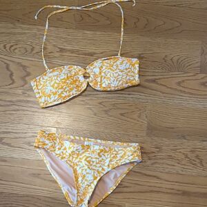 J. Crew Bikini in Yellow Floral with BONUS black top!